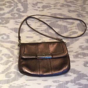 Coach Metallic Gold Crossbody Bag